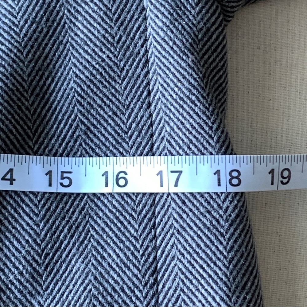 Zara Basic Collection Oversized Gray Herringbone … - image 8